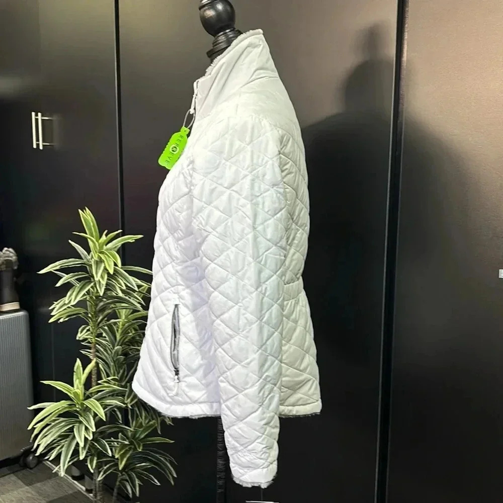 Free Country Cloud Lite Reversible wind resist quilted plush lined jacket/coat - Picture 7 of 14